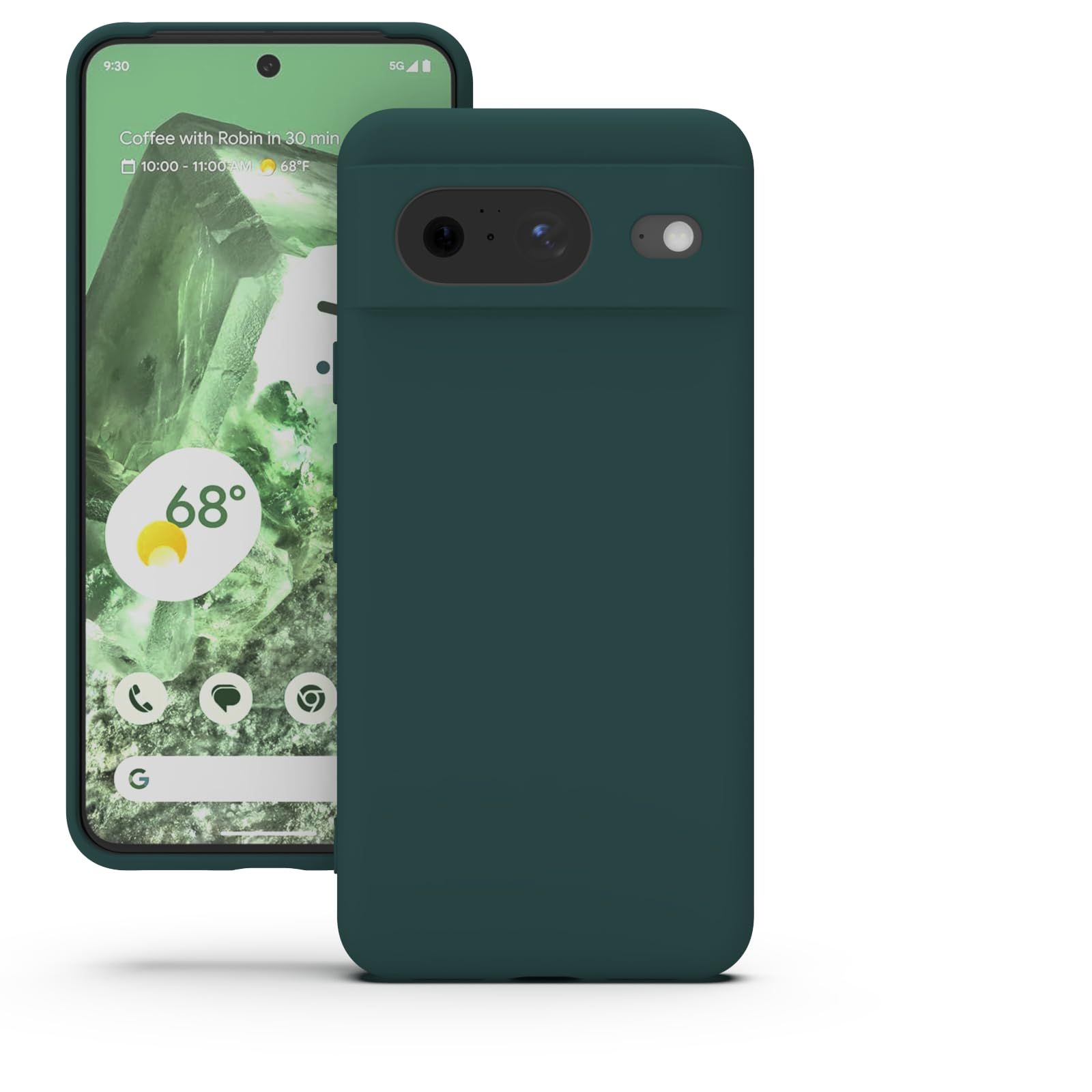 YATWIN Silicone Back Case for Google Pixel 8, Soft-Touch Phone Back Cover for Google Pixel 8 - Dark Green YATWIN Silicone Back Case for Google Pixel 8, Soft-Touch Phone Back Cover for Google Pixel 8 - Dark Green - Dark Green / Google Pixel 8