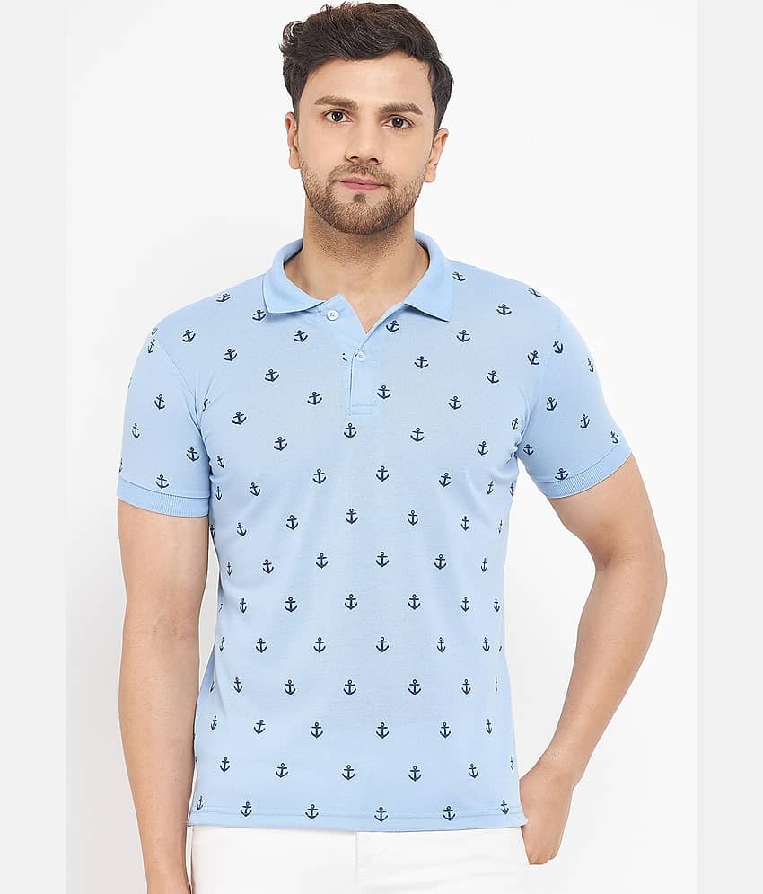 The Million Club Pack of 1 Cotton Regular Fit Printed Half Sleeves Men's Polo T Shirt ( Green )