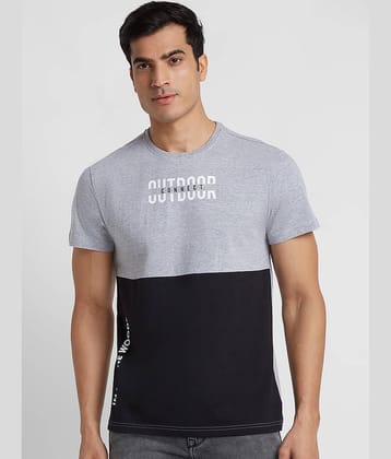 Globus - Grey Melange 100% Cotton Regular Fit Men's T-Shirt ( Pack of 1 )