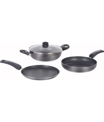 Goodflame Cookware Set 6 Piece Black Non-Stick Coating Cookware Set(Cookware Set,Black)