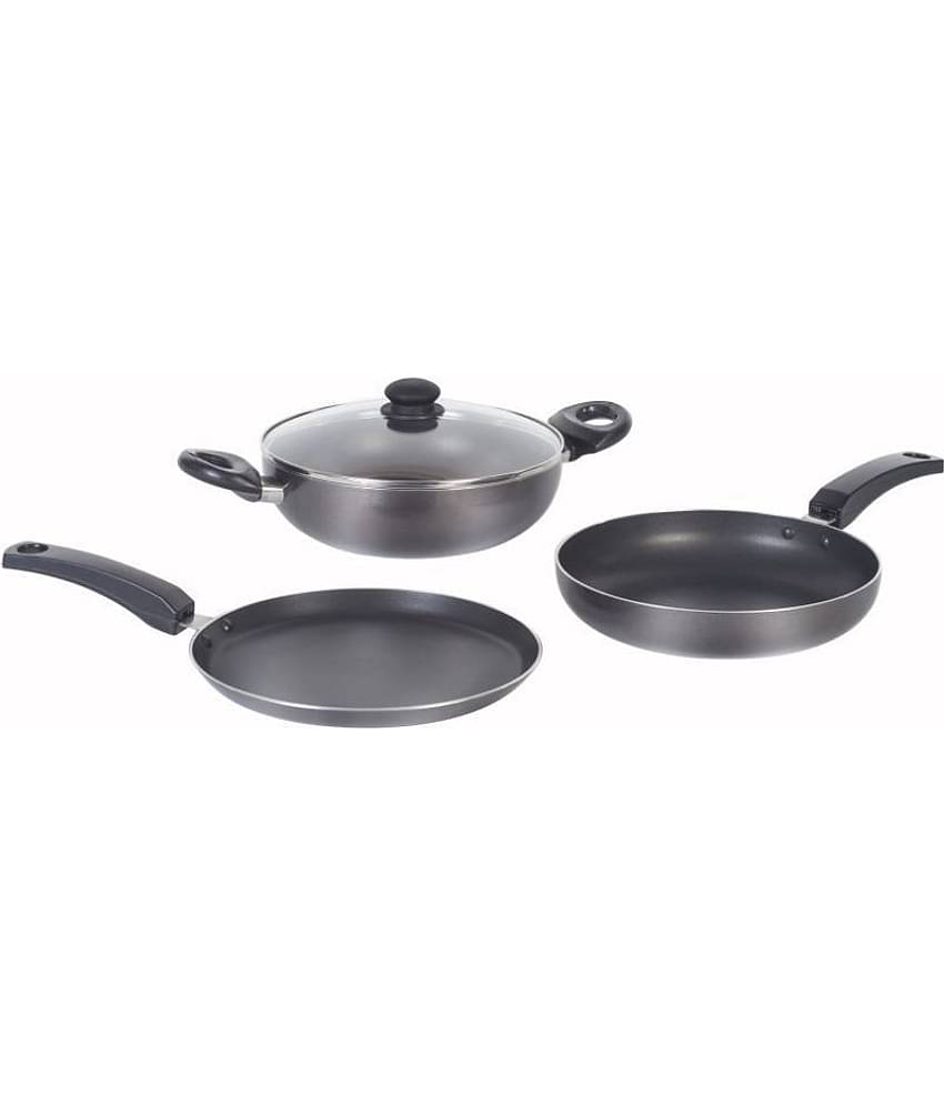 Goodflame Cookware Set 6 Piece Black Non-Stick Coating Cookware Set(Cookware Set,Black)
