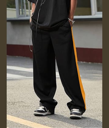 Leotude Black Cotton Blend Men's Trackpants ( Pack of 1 )