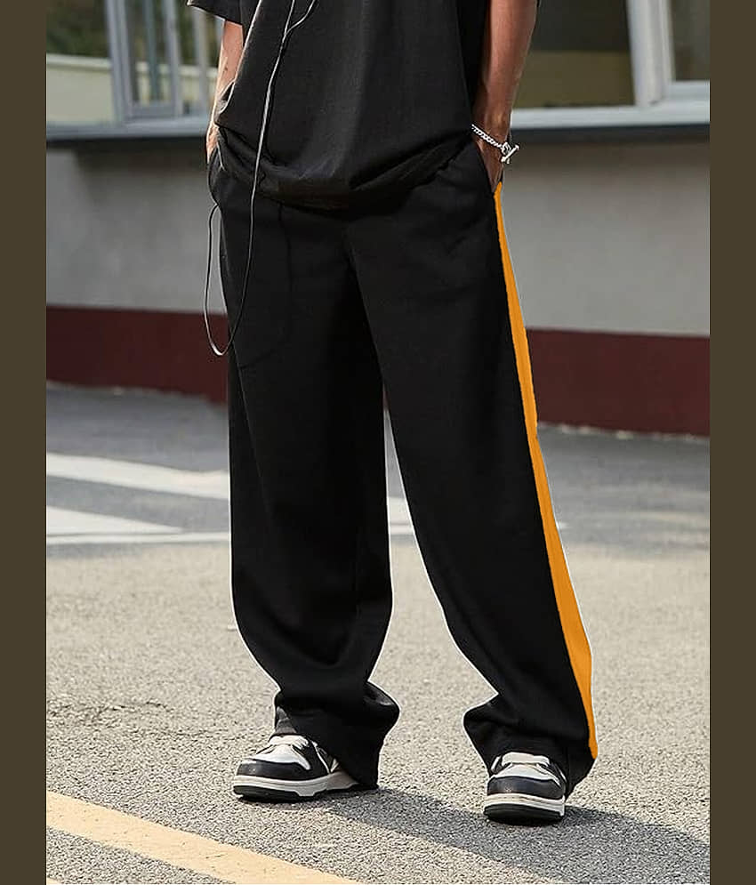 Leotude Black Cotton Blend Men's Trackpants ( Pack of 1 )