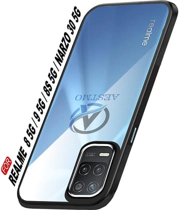 AESTMO - Transparent Polycarbonate Plain Cases Compatible For Realme 8 5g ( Pack of 1 )