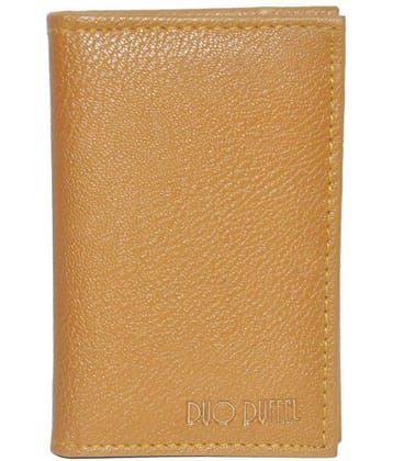 DUO DUFFEL Slim Tan Leatherette Credit Card Holder