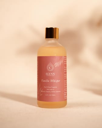 ELYNN APOTHECARY Vanilla Whisper Reed Diffuser Oil Refill (100ml) | Fragrance with Notes of Bergamot, Pistachio, Vanilla & Cashmere