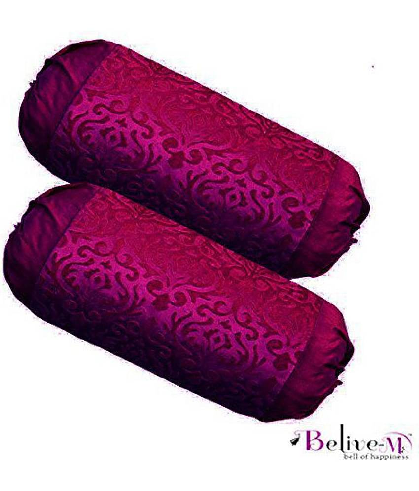 Belive-Me Set of 2 Velvet Bolster Covers