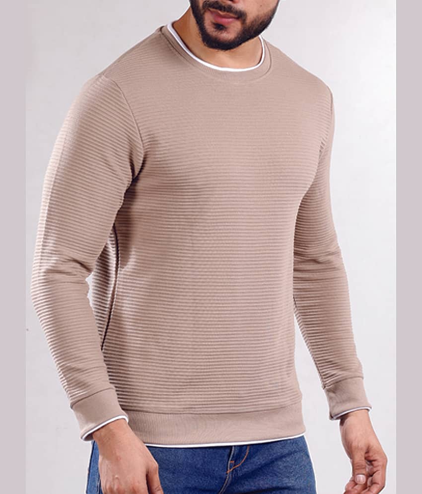 Hoffmen Pack of 1 Cotton Regular Fit Men's T-Shirt ( Beige )