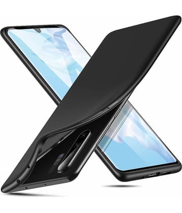 Spectacular Ace - Black Silicon Plain Cases Compatible For OPPO F15 ( Pack of 1 )