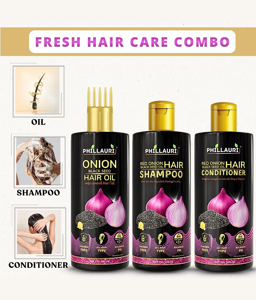 Red Onion & Black Seed Herbal Hair Care Combo for Everyday Use