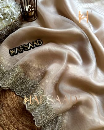 Gold Tissue Organza Saree for Special Occasions (Color - Gold) by SHIV TEXTILES Gold Tissue Organza Saree for Special Occasions (Color - Gold) by SHIV TEXTILES