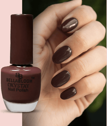 BELLABLOOM Brown Glossy Nail Polish 10 ( Pack of 1 )