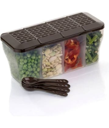iview kitchenware - Spice/Pickle/Food PET Brown Utility Container ( Set of 1 )