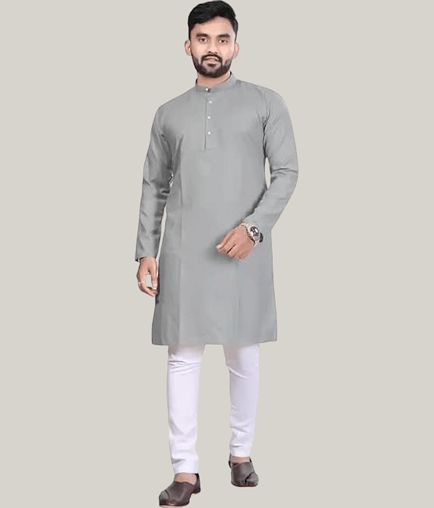 Balaji's Blue Cotton Blend Regular Fit Men's Kurta Pyjama Set ( Pack of 1 )