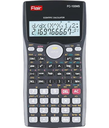 Flair 100 Ms Fc 100Ms Scientific Calculator With 300 Functions 10+2 Digits (Black) Scientific Calculator (14 Digit)