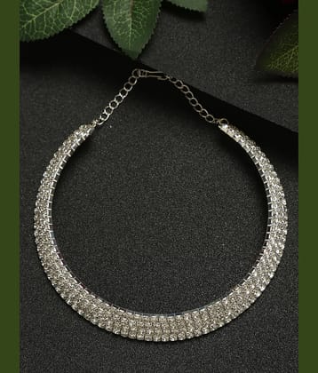 YOUBELLA Silver Alloy Necklace ( Pack of 1 )