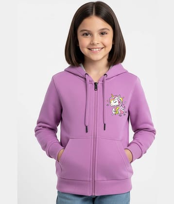 Kuchipoo Pack of 1 Girls Fleece Sweatshirt ( Purple )