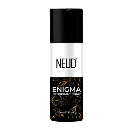 NEUD ENIGMA Unisex Deodorant Perfumed Body Spray with Notes of Oud, Raspberry and Bulgarian Rose, 24-Hour Odor Protection - 50ml-1 Pack