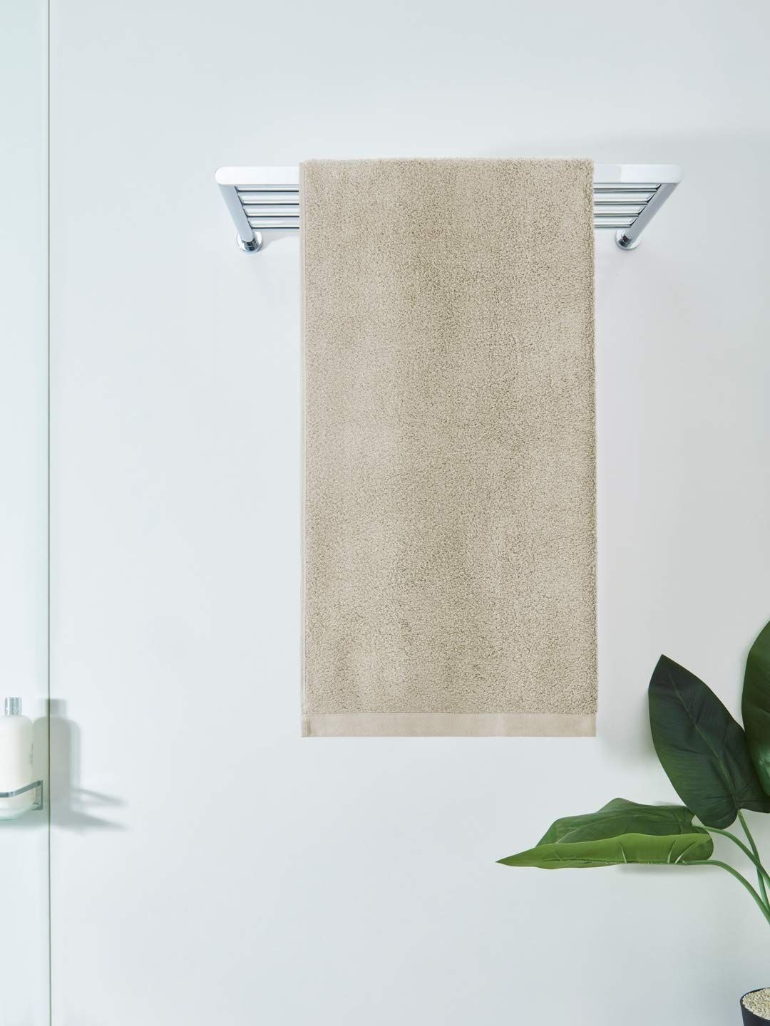 DDECOR - Pioneer Collection 100% Cotton Bomboo Plains And Textures Pattern  Bath Towel |75 CM X 150 CM| - Beige