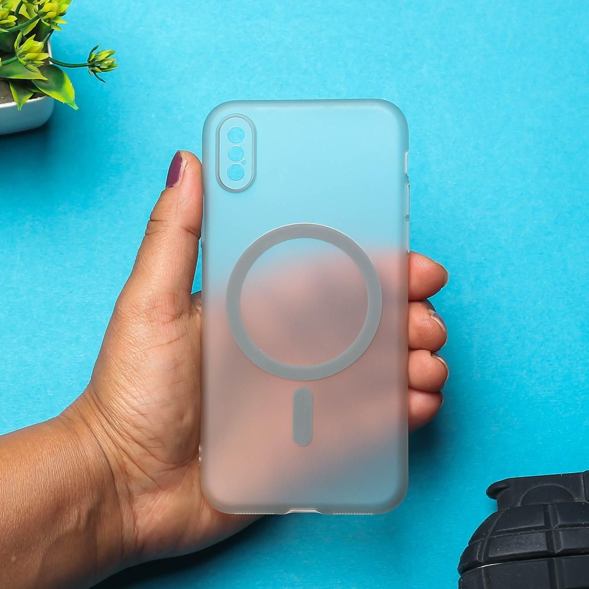 Clayish Paper Matte Magsafe Case for Apple Iphone Xs Max