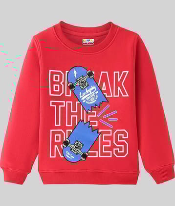 Kuchipoo Pack of 1 Boys Fleece Sweatshirt ( Red )