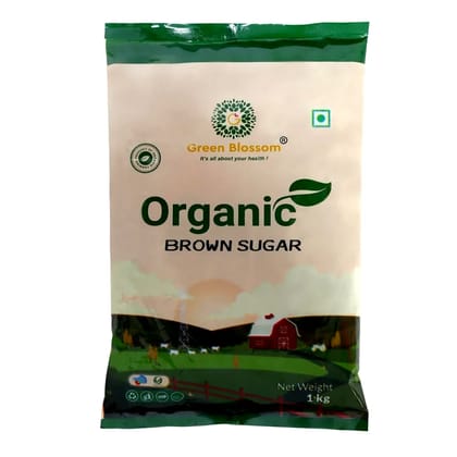 Organic Brown Sugar - 1 Kg (Pack of 1) I Green Blossom (Weight - 1kg) by green blossom agritech ventures private limited