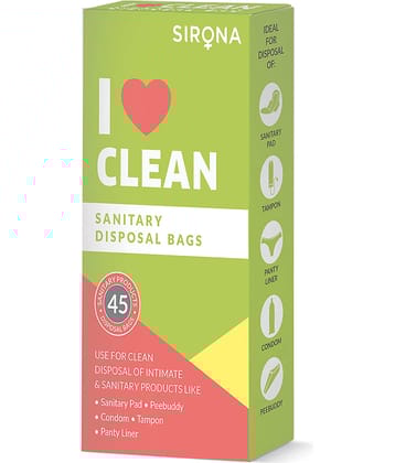 Sirona 45 Intimate Disposable Bag for Sanitary Pad/Tampons