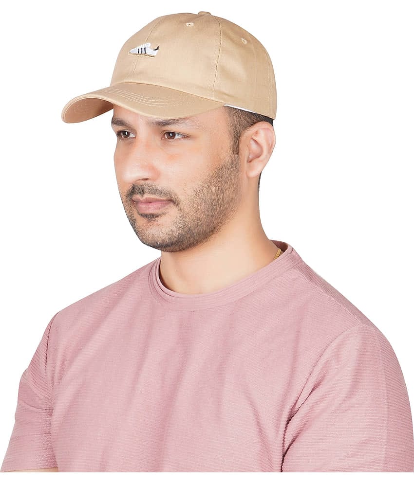 PENYAN Beige Cotton Men's Cap ( Pack of 1 )