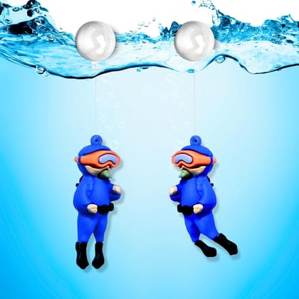 BURAQ Pets 2 Pcs Aquarium Floating Cartoon Diver Toys, Fish Tank Ornaments Decor Toy, Aquarium Accessories for All Kinds of Fish & Aquatic Pets (Diver)