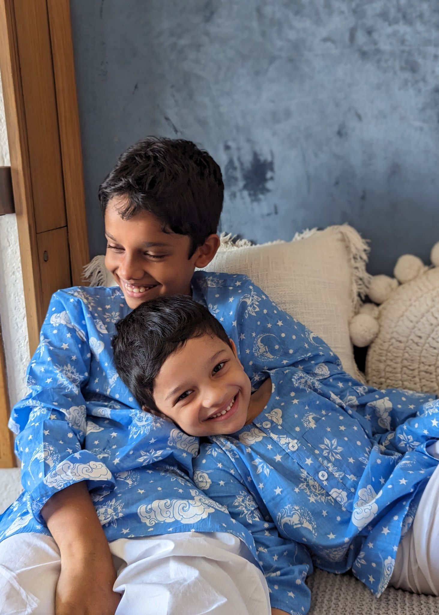 Cotton Night Suit for Kids | Nayantaara Blue-1-2Y