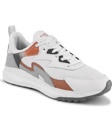 Lakhani Aashirwad E-Active-02_Wht-Tan White Men's Sports Running Shoes