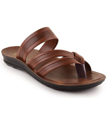 Action Tan Men's Thong Flip Flop