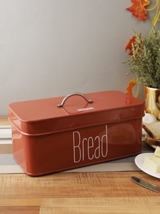 HAZEL Metal Bread Box with Handle Lid, 4100 ml Bread Storage Box for Kitchen , Bread Dispenser Box , Food Grade Storage Box for Kitchen (Red) HAZEL Metal Bread Box with Handle Lid, 4100 ml Bread Storage Box for Kitchen , Bread Dispenser Box , Food Grade Storage Box for Kitchen (Red)