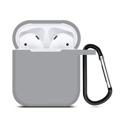 Grey Liquid Silicon - AirPods Cases-AirPods (3rd Generation)