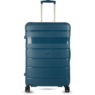 Timus Sunlite 78cm Large Hard-Sided Check-In Luggage Bag with TSA Lock 360 Rotating Wheels(Teal Blue)