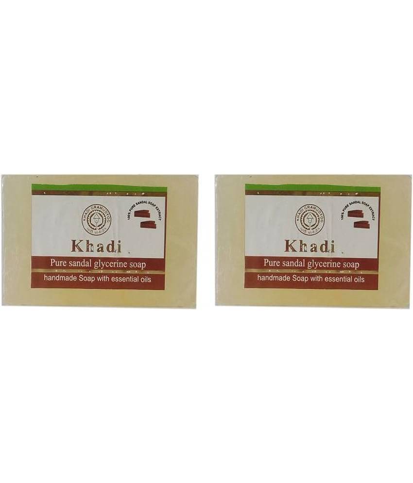 Khadi Herbal Pure Sandal Glycerine Handmade Soap 250 gm Pack of 2