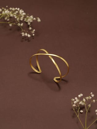 Twisty Adjustable Brass Bracelet (Anti Tarnish)