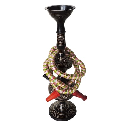 Brass Hookah | Traditional Decorative Showpiece, Height : 11 Inch (FMAS673 B)