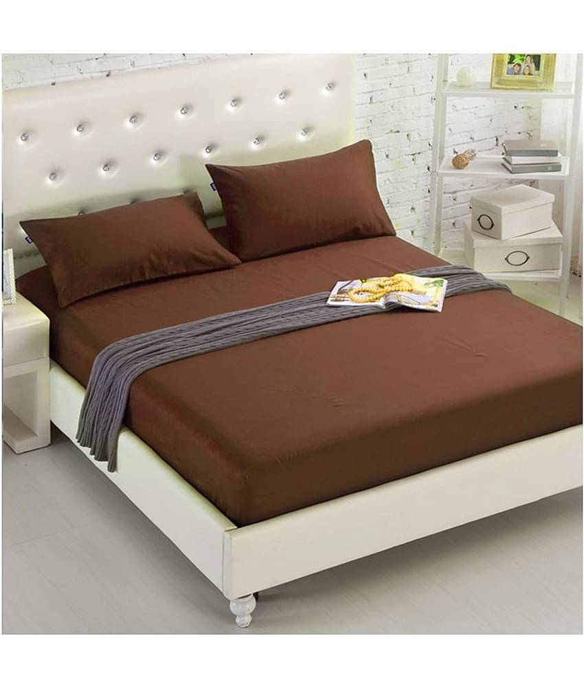 House Of Quirk Polyester Queen Bed Sheet with Two Pillow Covers ( 200 cm x 180 cm )