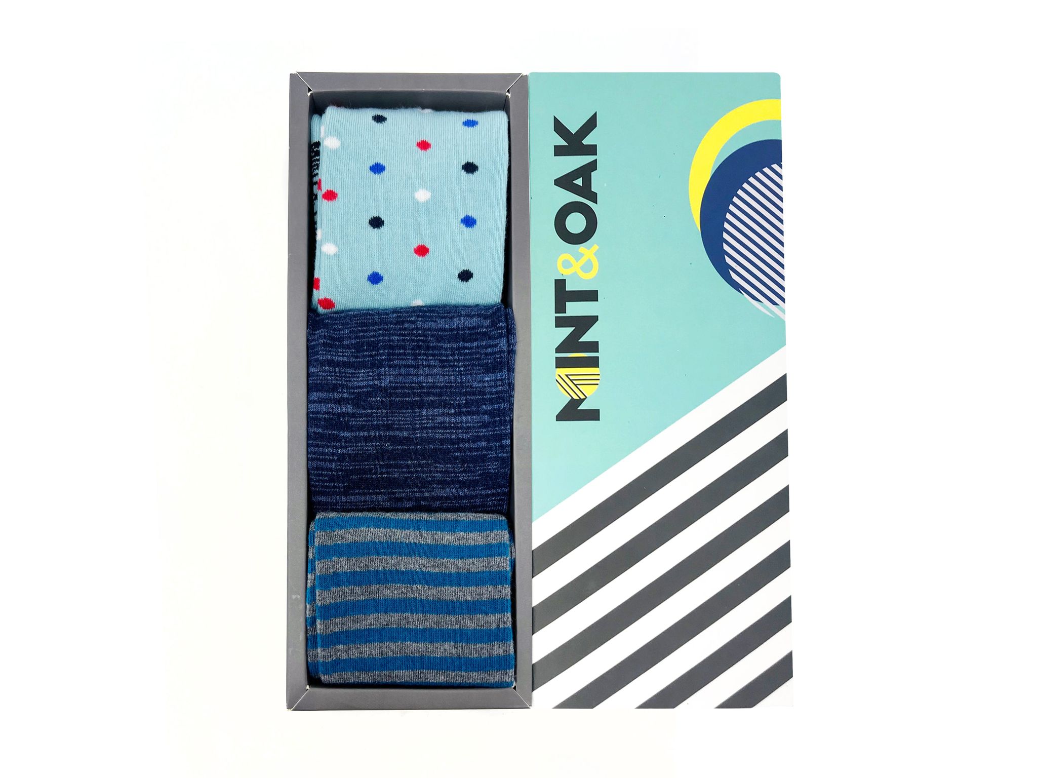 Fancy Feet Set-of-3 Crew Socks for Men
