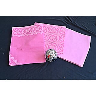 Applique Cotton Dress Material Suit Set