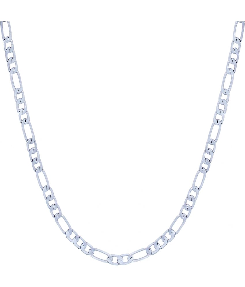 FASHION FRILL - Silver Plated Stainless Steel Chain ( Pack of 1 )