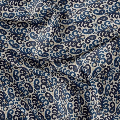 Decorative Paisley Seamless Repeat Digital Printed Fabric-Polyester / Japan Satin / 110 CM | 43 Inch