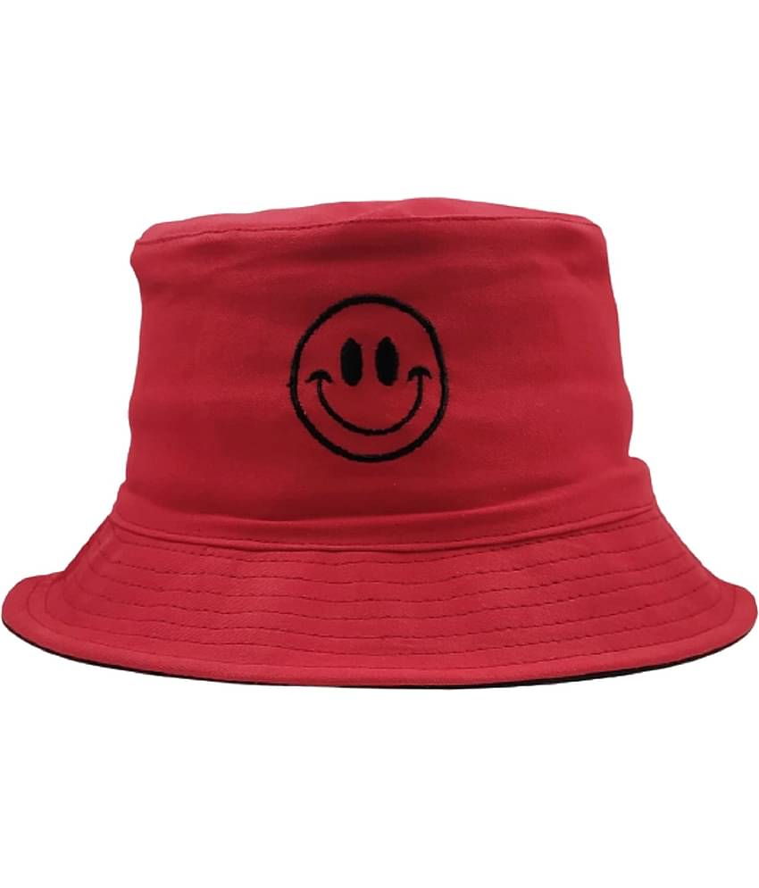 Unisex Cotton Fishermen Bucket Smiley Reversible Cap Hat
