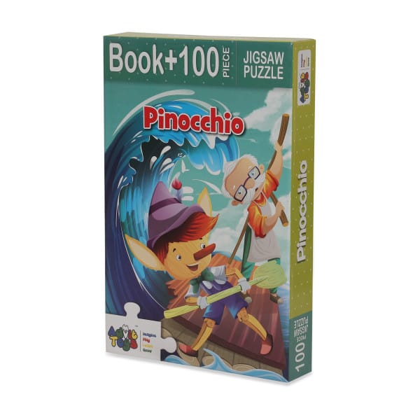 Advit Toys Pinocchio Jigsaw Puzzle - 100 Piece + 32 Page Story Book