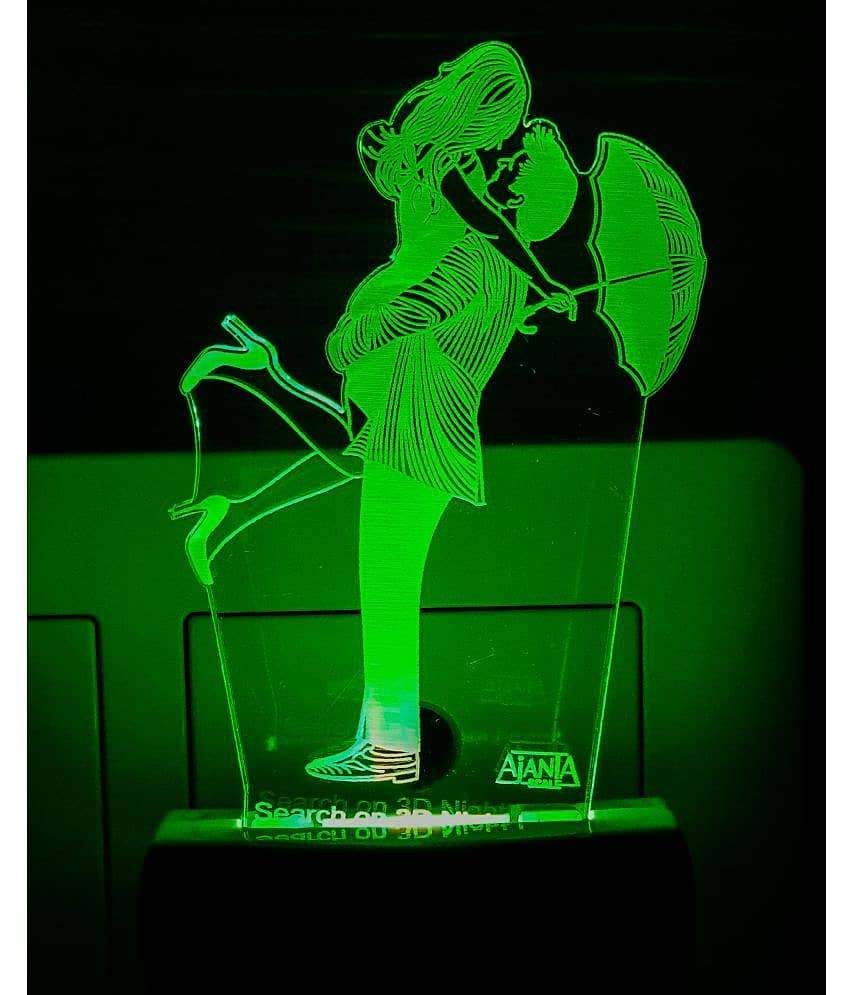 SUPER AJANTA COUPLE WITH UMBRELLA 2094 Night Lamp Multi - Pack of 1
