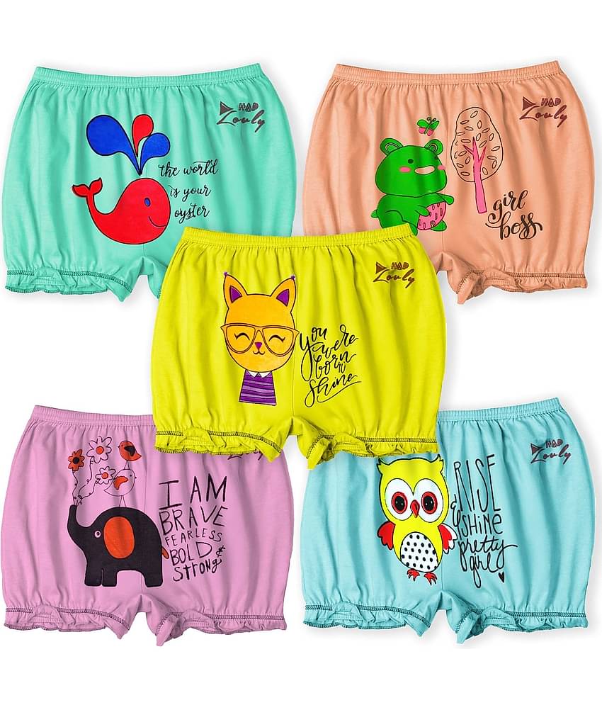 HAP Pack of 5 Cotton Bloomers For Girls ( Multi )
