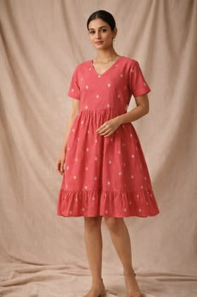 Pure Jamdani frocks breathable fabric for summer