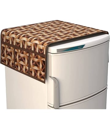 Polyester Fridge Top Cover 55x97 Cm (Pack of 1) - Brown