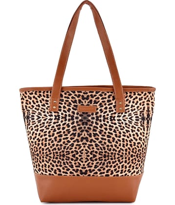 SAKWOODS Tote Bag Canvas Set of 1 ( Brown )